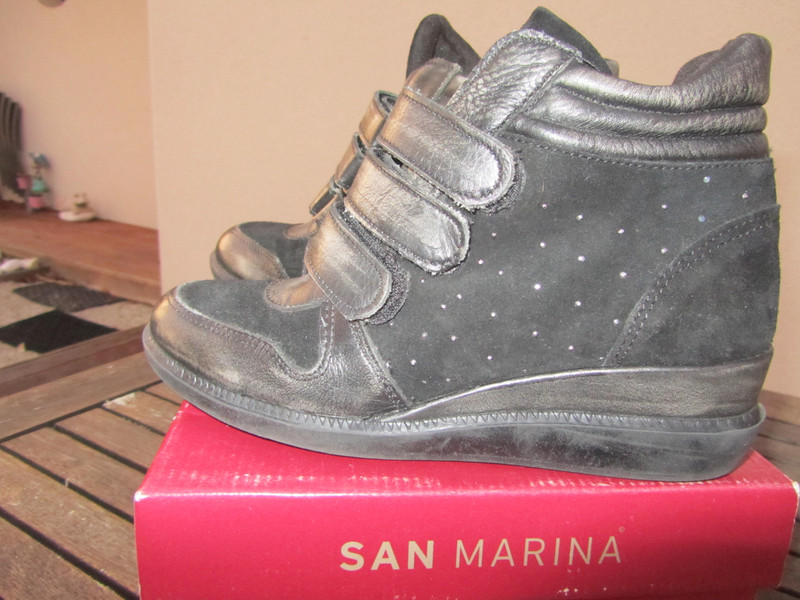chaussures fille  semelle compensée à scratch(San marina) 2