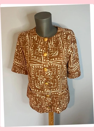 Haut chemise Devernois taille F42 – Manches courtes, vieux rose imprimé blanc, gros boutons dorés, marque: DEVERNOIS, état: Très bon état, taille: XL / 42 / 14, 19,24 €, 20,90 € Protection acheteurs (Pro) incluse