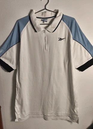 Reebok Polo T-Shirt White Blue Oversize Vintage Sport Streetwear Y2K, marque: Reebok, état: Très bon état, taille: L, 10,00 €, 11,20 € Protection acheteurs incluse