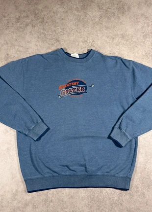 Sweat vintage bleu – Greatest Golfer – Mc Sport – taille XL, merk: Vintage Dressing, staat: Heel goed, maat: XL, € 25,90, € 27,90 inclusief Kopersbescherming