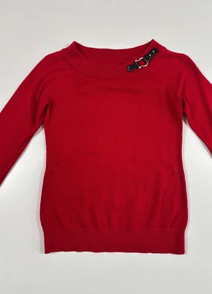 Pull rouge à attache similicuir – Lauren Ralph Lauren – Taille S, brand: Ralph Lauren, condizioni: Ottime, taglia: S / IT 40 / EU 36, €15.00, €16.45 include la Protezione acquisti Pro