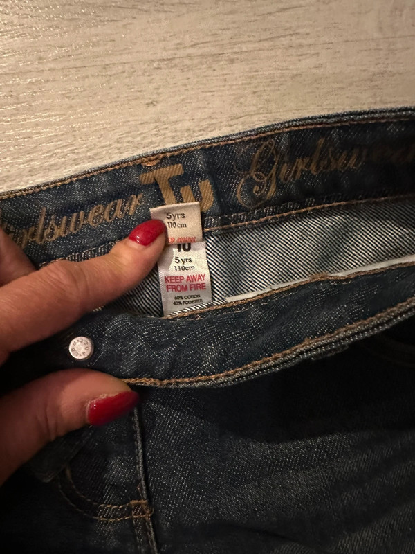 Spodenki jeans TU wywijane 110cm szorty 2