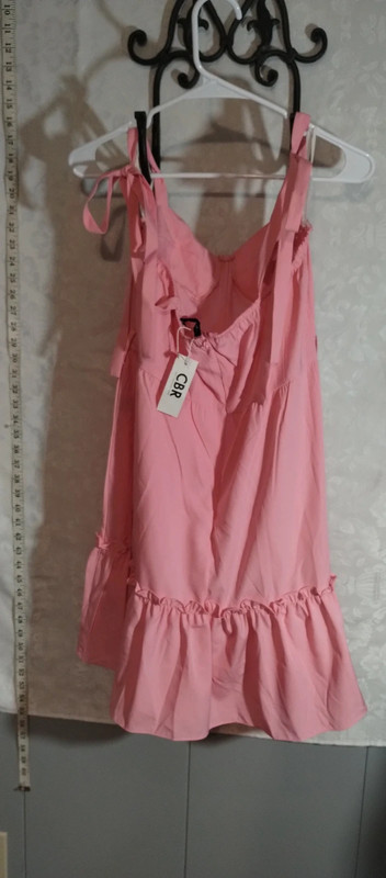 Pink halter dress 4