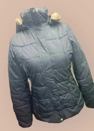 Columbia – Doudoune femme noire Omni-Shield capuche fausse fourrure – Taille S, merk: Columbia, staat: Heel goed, maat: S / 36 / 8, € 42,00, € 44,80 inclusief Kopersbescherming