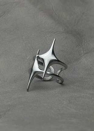 Bague étoilée en acier inoxydable, marque: CHROME, état: Très bon état, taille: Ajustable, 10,00 €, 11,20 € Protection acheteurs incluse