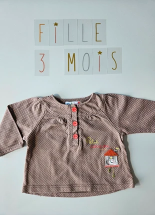 Tee shirt manches longues La Compagnie des petits, marke: La Compagnie des Petits, zustand: Sehr gut, größe: 1-3 Monate / 56, 2,00 €, 2,80 € inklusive Vinted-Käuferschutz