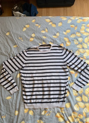 Pull homme XL blanc et noir style marinière col rond, staat: Heel goed, maat: XL, € 10,00, € 11,20 inclusief Kopersbescherming