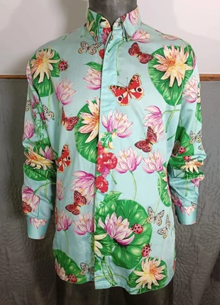 Gianni Versace Floral Print Shirt, marque: Versace, état: Très bon état, taille: M, 252,00 €, 265,30 € Protection acheteurs incluse
