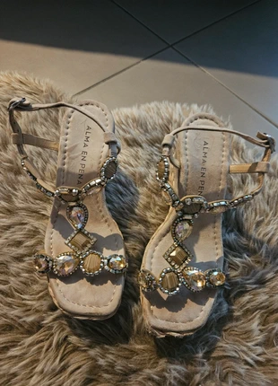Sandales compensées Alma en Pena - beige, brand: Alma en Pena, condition: Very good, size: 37, €10.00, €11.20 includes Buyer Protection