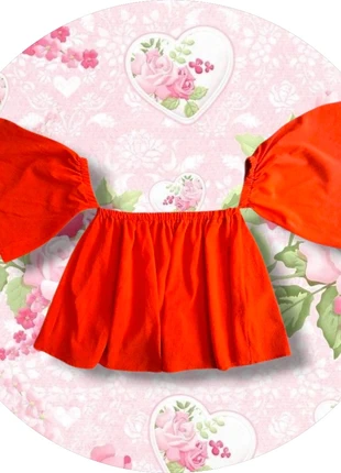 ●Top Rosso Fuoco Off-Shoulder – Sexy & Romantico●, brand: Vintage Dressing, condizioni: Nuovo senza cartellino, taglia: M / IT 42 / EU 38, €8.00, €9.10 include la Protezione acquisti