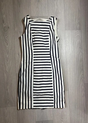 🖤 Robe H&M près du corps – Rayée noir & blanc – Taille 38 – Dos nu + zip double curseur, marca: H&M, estado: Muito bom, tamanho: M / 38 / 10, €5.00, €5.95 inclui Proteção do Comprador