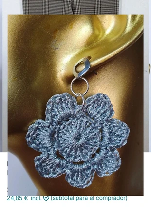 Pendientes crochet, marca: Mano, estado: Muy bueno, 5,00 €, 5,25 € Protección al comprador incluida