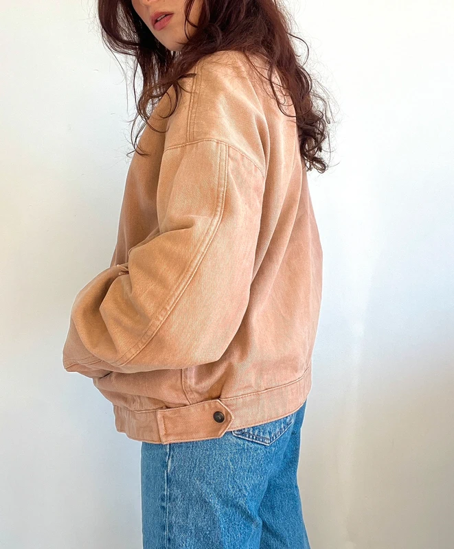 Veste vintage en jean années 80 rose taille L 🌸 - photo numéro 2