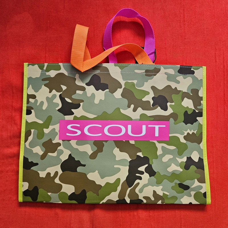 Scout Camo Print Reusable Shopper Tote Bag - NWT 1