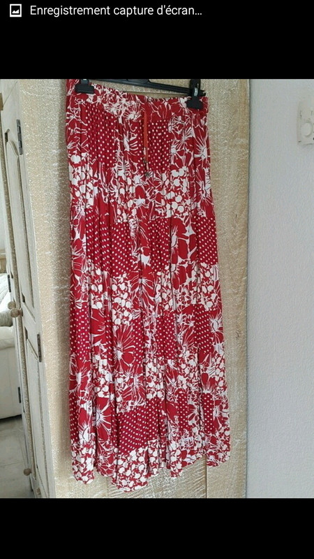 Maxi jupe rouge et blanche  3