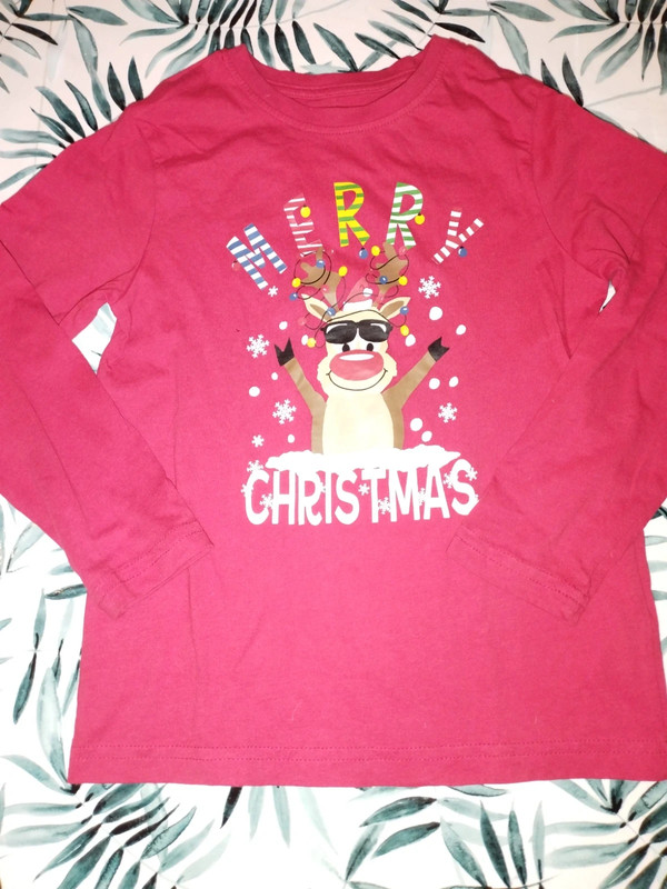 Tee shirt manches longues Noël 6 7 ans Primark 1