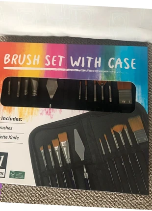 coffret set 11 pièces Artiste Pinceaux Complet Trousse rangement 1 couteau palette inclus Cadeau, marke: Set, zustand: Neu, größe: 14 Jahre / 164, 9,30 €, 10,47 € inklusive Vinted-Käuferschutz