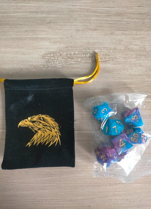 Lot de 7 Dés bleu/violet – Jeu de Rôle / JDR, estado: Novo com etiquetas, €3.00, €3.85 inclui Proteção do Comprador