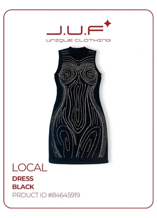 Embellished Bodycon Black Dress, marque: Local, état: Neuf sans étiquette, taille: S / 36 / 8, 16,00 €, 17,50 € Protection acheteurs incluse