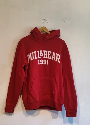 Felpa con cappuccio rossa Pull&Bear, marca: Pull & Bear, estado: Muy bueno, tamaño: L, 9,85 €, 11,04 € Protección al comprador incluida
