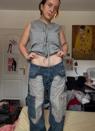 jean large à poche et carreaux, brand: FG, condizioni: Ottime, taglia: XXL, €30.00, €32.20 include la Protezione acquisti