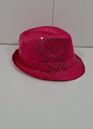 Chapeau fuchsia à sequins ultra brillant - neuf, staat: Nieuw met prijskaartje, maat: Universele maat, € 5,00, € 5,95 inclusief Kopersbescherming