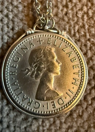 1961 Queen Elizabeth 2nd. Sixpence necklace, brand: Queen, condition: Very good, £12.00, £13.30 includes Buyer Protection