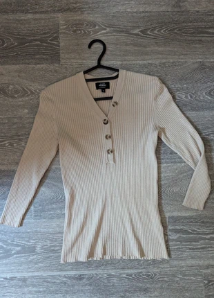 Beige ribbed knit top – Avant Première by Manor – size M, merk: MANOR, staat: Goed, maat: M / 38 / 10, € 3,00, € 3,85 inclusief Kopersbescherming