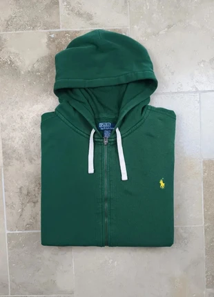 Sweat a capuche full zip Ralph Lauren - Homme 4XB - Vert logo jaune, marke: Ralph Lauren, zustand: Gut, größe: 4XL, 50,00 €, 53,20 € beinhaltet Vinted-Käuferschutz Pro