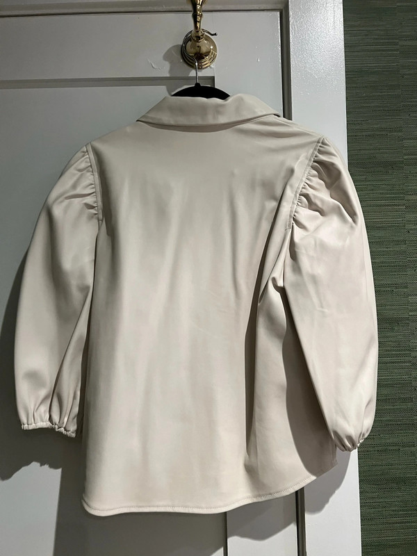 Lucy Paris faux leather blouse 3