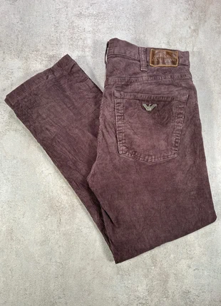 Pantalon Vintage En Velours Côtelé / Corduroy Armani Jeans bordeaux textured taille 32, brand: Armani Jeans, condition: Very good, size: W30, €45.00, €47.95 includes Buyer Protection Pro