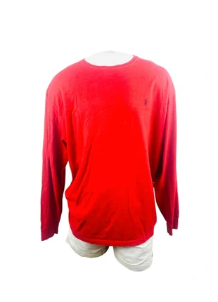 👕 T-shirt manches longues Ralph Lauren XXL – Rouge logo bleu – Old school vintage, brand: Ralph Lauren, condition: Very good, size: XXL, €15.00, €16.45 includes Buyer Protection Pro