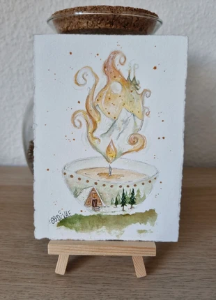 Aquarelle originale Bougie Osdivae 🌲, brand: Osdivae, condition: New without tags, €24.90, €26.85 includes Buyer Protection