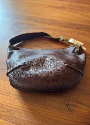 Sac Jean Paul Gaultier vintage en cuir grainé marron bronze – Made in Italy, marque: Jean Paul Gaultier, état: Très bon état, 400,00 €, 420,70 € Protection acheteurs incluse