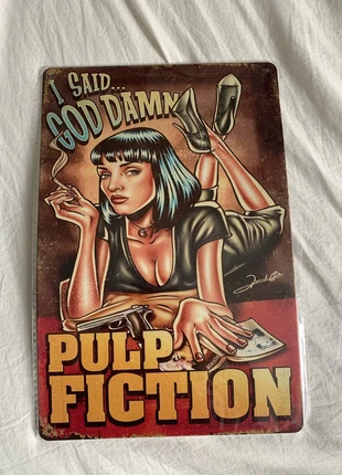 Plaque en fer. Pulp Fiction, brand: Pulp, condition: New with tags, €9.00, €10.15 includes Buyer Protection