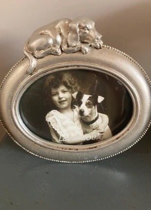 Fotolijst hond, staat: Nieuw met prijskaartje, € 14,00, € 15,40 inclusief Kopersbescherming