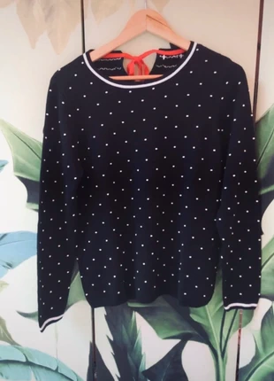 Pull à pois noir et blanc en coton pull à pois vintage pull vintage, marke: Vintage Dressing, zustand: Sehr gut, größe: L / 40 / 12, 15,00 €, 16,45 € inklusive Vinted-Käuferschutz