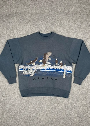 Sweat Alaska Bald Eagle Print made in USA vintage 90´s taille XL, marke: Vintage Dressing, zustand: Sehr gut, größe: XL, 25,00 €, 26,95 € inklusive Vinted-Käuferschutz