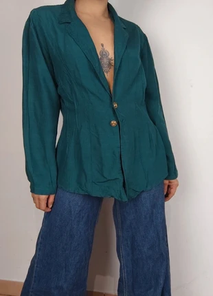 Blazer léger vert canard Vintage 80s 90s taille S/M, marque: Vintage, état: Très bon état, taille: S / 36 / 8, 16,00 €, 17,50 € Protection acheteurs (Pro) incluse