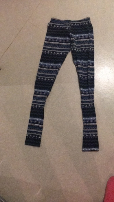 Legging bleu motif aztèque 1