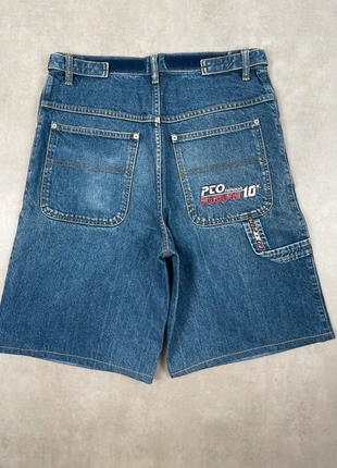 Short en jean large baggy jort oversize brodé JNCO vintage dressing Y2K rétro fashion denim, marque: JNCO, état: Très bon état, taille: W32 | FR 42, 39,90 €, 42,60 € Protection acheteurs incluse