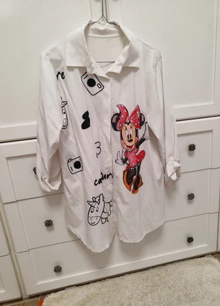 Blusa Minnie bianca, zustand: Gut, größe: L / 40 / 12, 8,50 €, 9,63 € inklusive Vinted-Käuferschutz