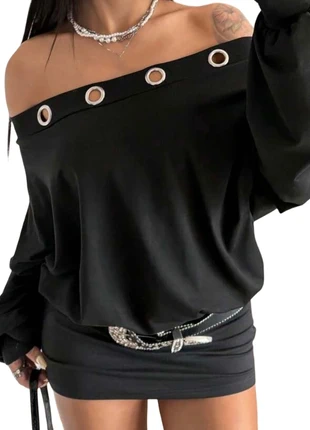 Tops épaules dénudé style gotique, marque: Aesthetic, état: Neuf sans étiquette, taille: S / 36 / 8, 39,99 €, 42,69 € Protection acheteurs incluse