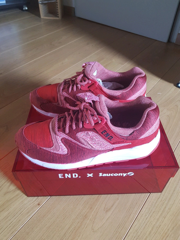 End. x saucony clearance grid 9000 'red noise'