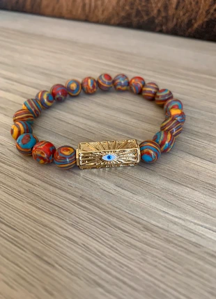 Bracelet en perles multicolore et cuivre 👁, estado: Nuevo sin etiquetas, 10,00 €, 11,20 € Protección al comprador incluida