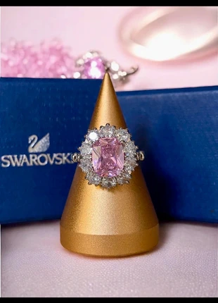 Bague Inspiration Style Swarovski Zircon Eclat Argenté Pierre Rosalithe Luxe Oldmoney Glamour, marque: Swarovski, état: Très bon état, taille: 18,1 mm, 22,00 €, 23,80 € Protection acheteurs incluse