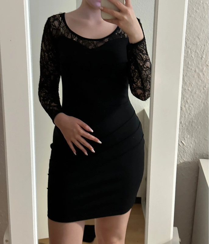 schwarzes kleid mit spitze 2