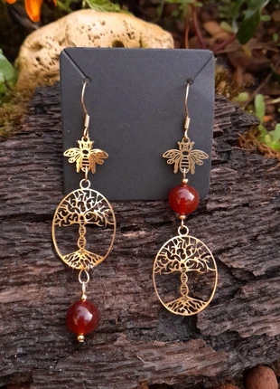 Boucles d'oreilles acier inoxydable et pierres XL, marque: Hippie, état: Très bon état, 27,00 €, 29,05 € Protection acheteurs (Pro) incluse