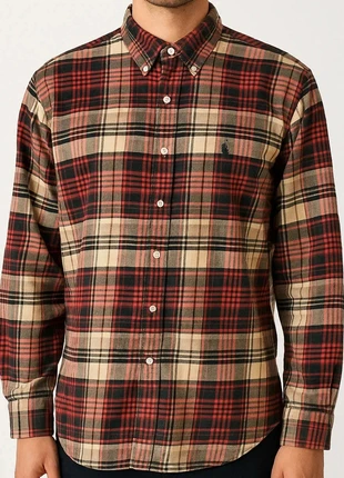 389 Chemise Ralph Lauren Blake - Carreaux Vintage Rouge & Écru (Taille XL, marque: Ralph Lauren, état: Très bon état, taille: XL, 28,00 €, 30,10 € Protection acheteurs incluse