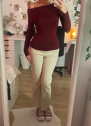 Jean beige évasé, brand: Stradivarius, condition: Very good, size: S / 36 / 8, €8.00, €9.10 includes Buyer Protection